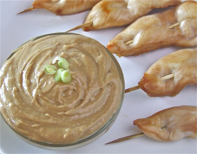 Chicken Satay with Zesty Peanut Butter Dip